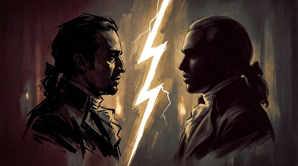 Illustration for the Burr track "The Rivalry Begins"